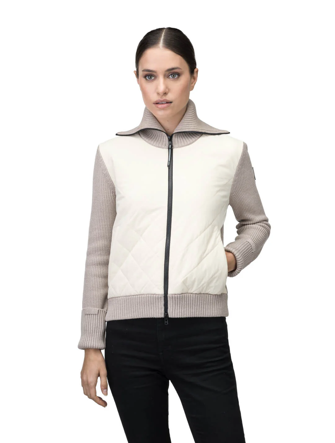 Ada Women's Quilted Full Zip Sweater - Image 3