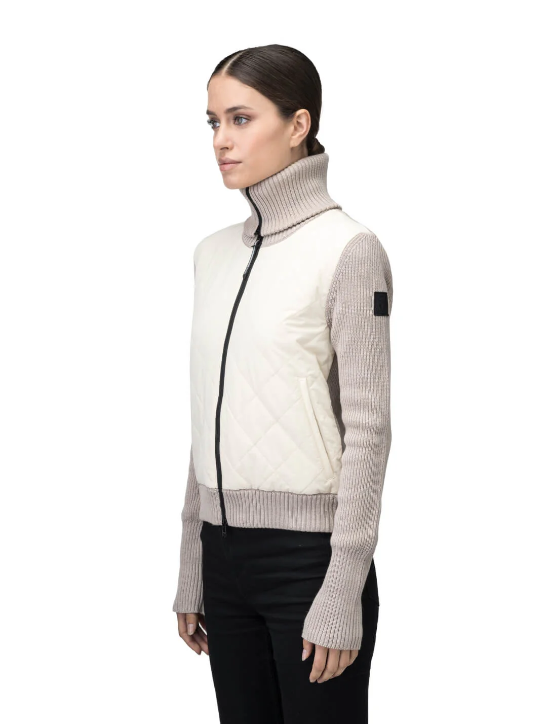 Ada Women's Quilted Full Zip Sweater - Image 4