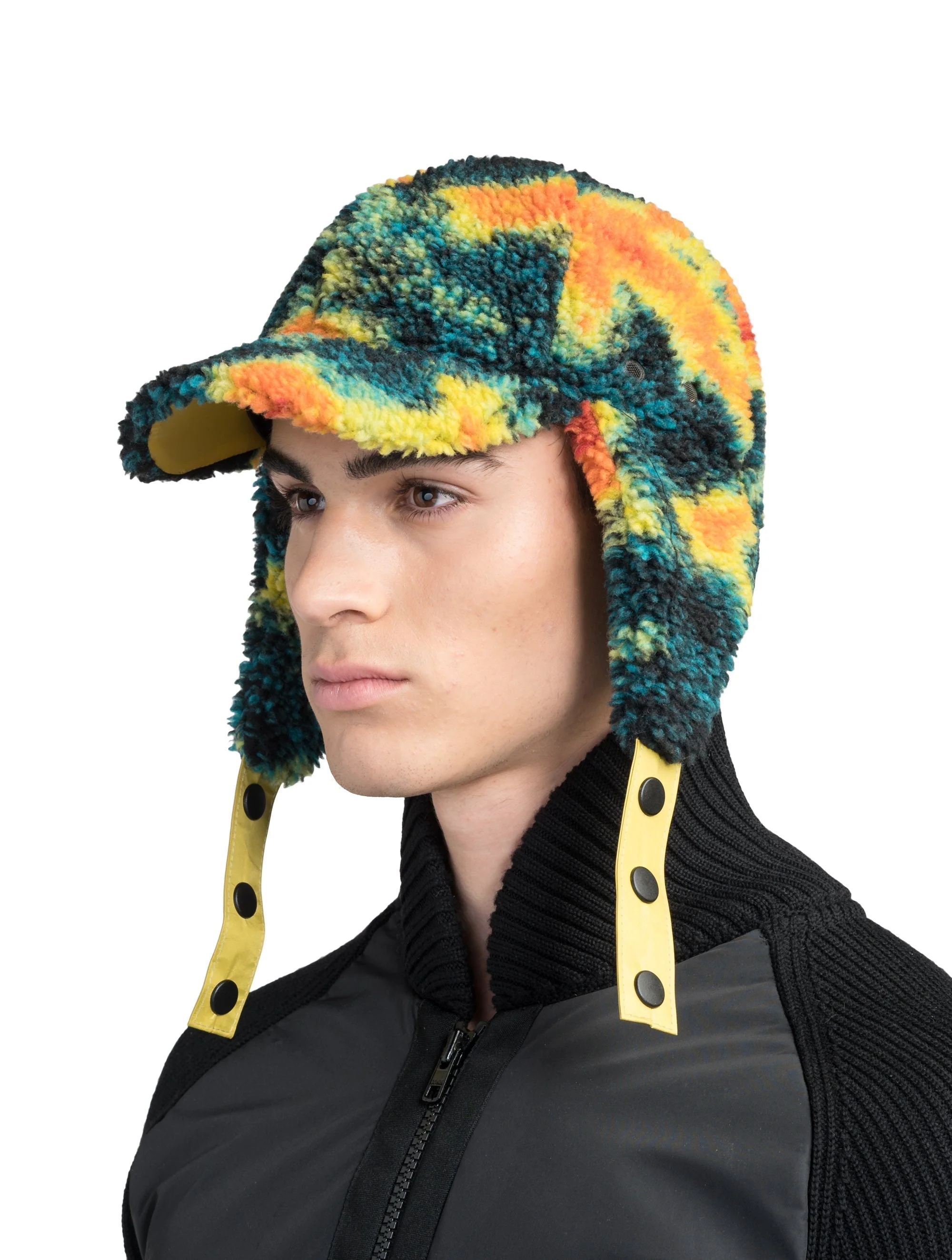 Knox Unisex Berber Ball Cap with Ear Flaps - Image 2