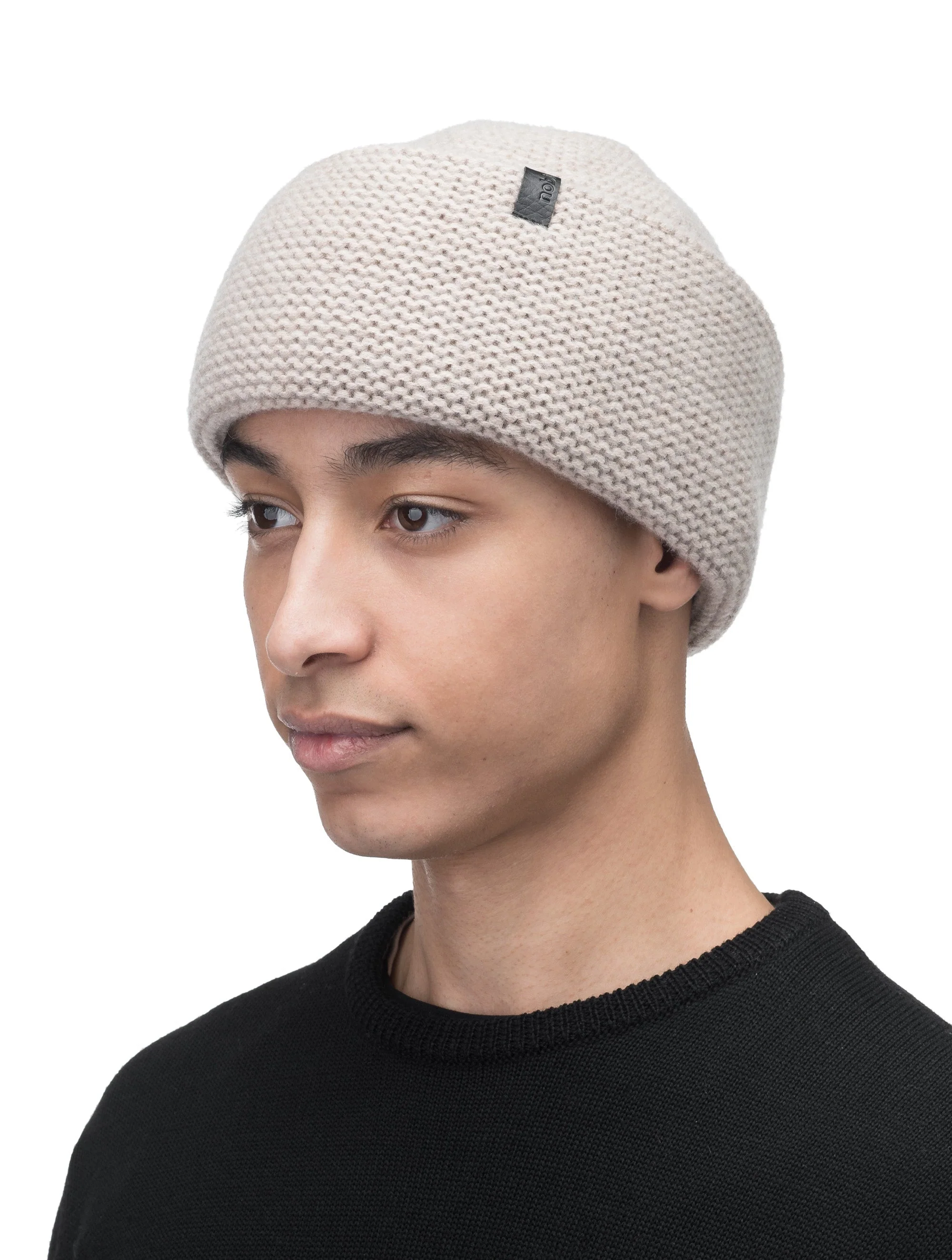 Mira Unisex Purl Knit Beanie - Image 3
