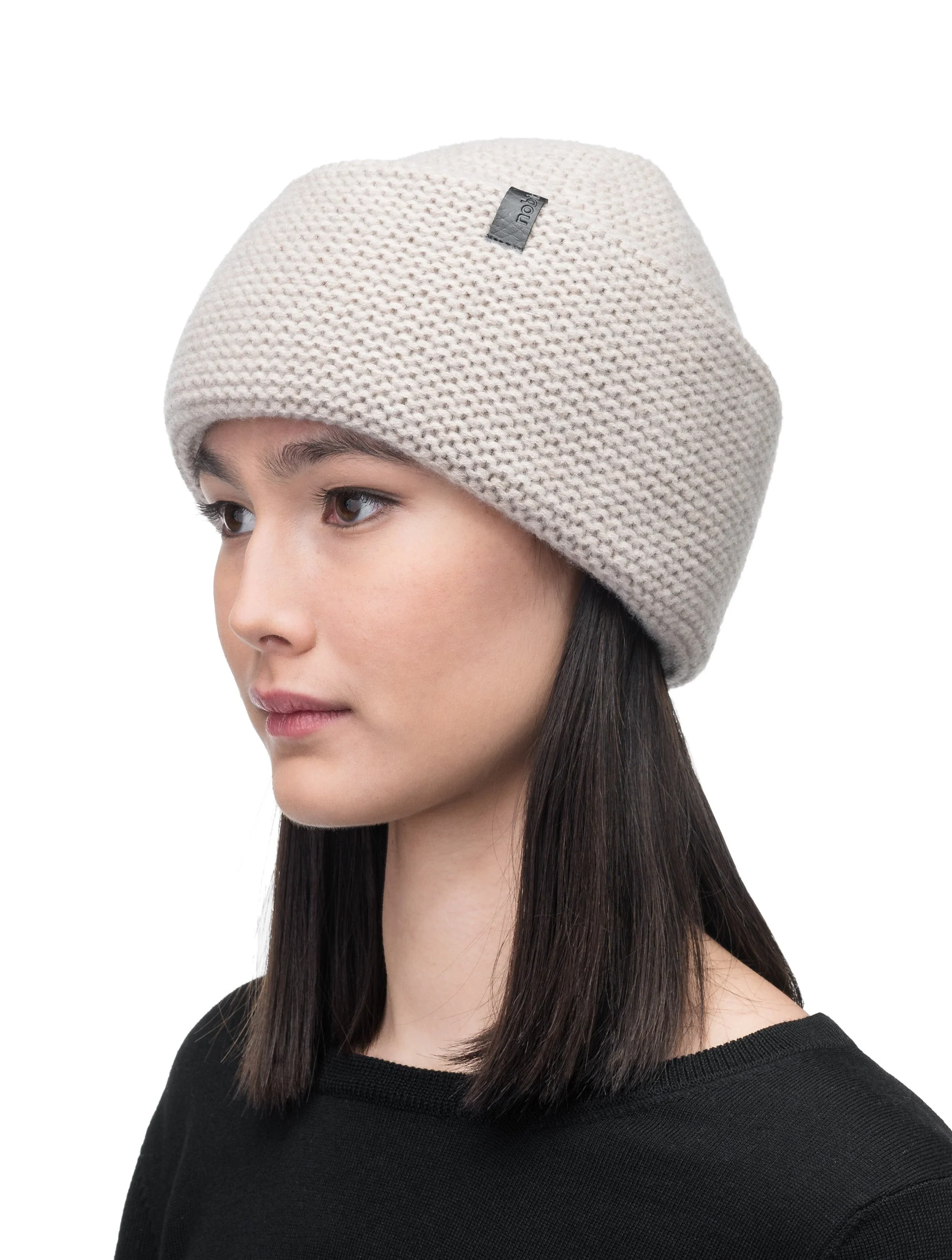 Mira Unisex Purl Knit Beanie - Image 4