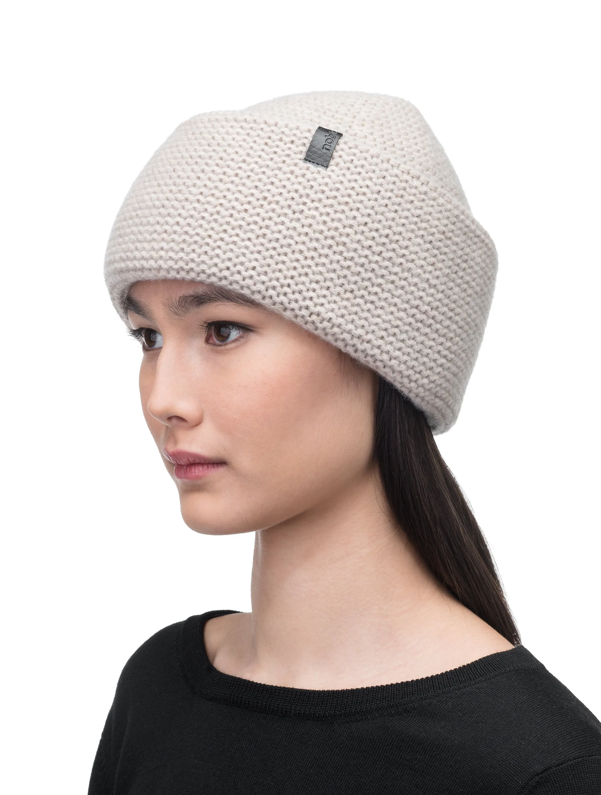 Mira Unisex Purl Knit Beanie - Image 5