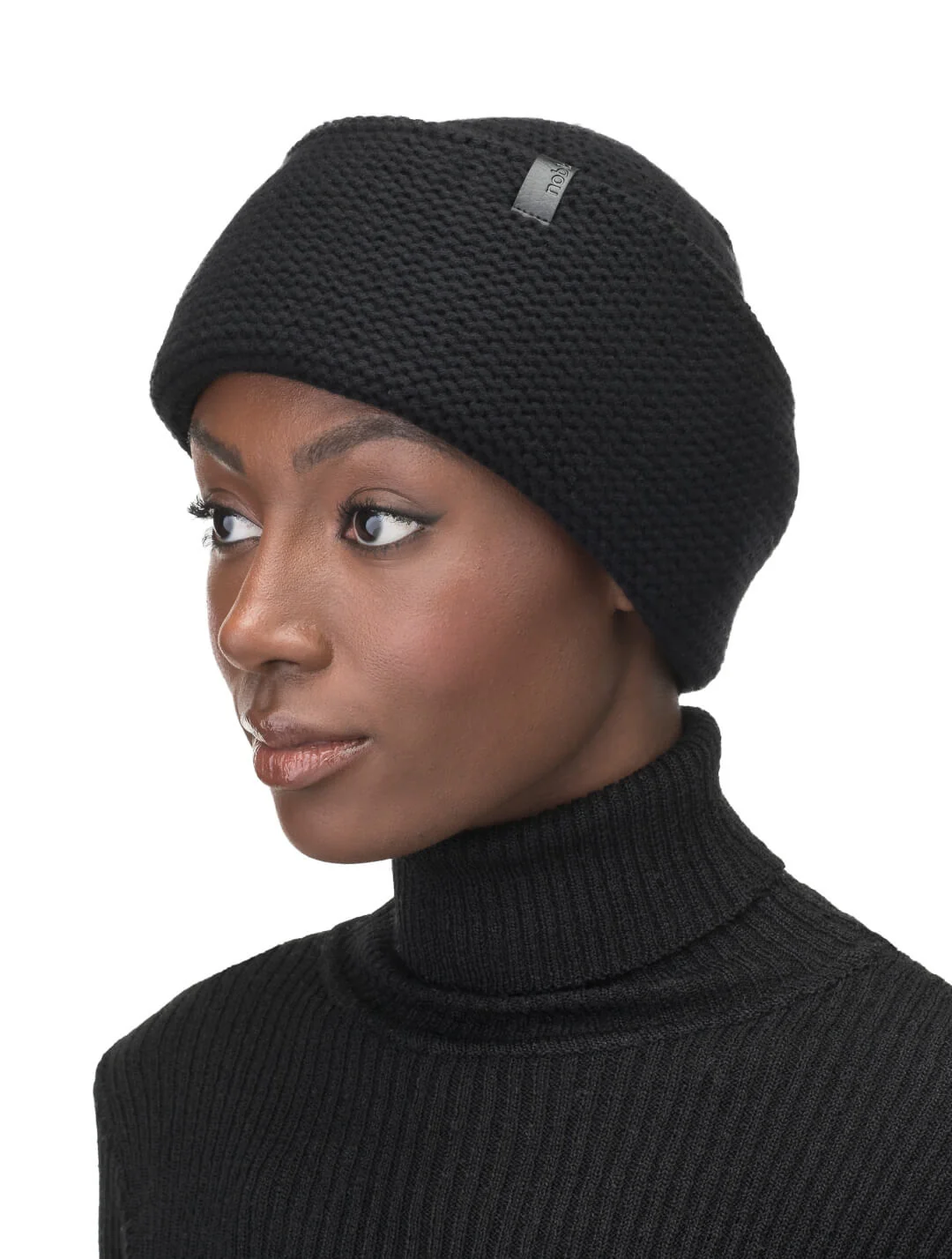 Mira Unisex Purl Knit Beanie - Image 7